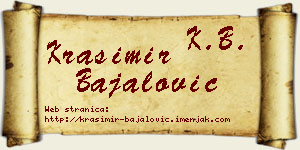 Krasimir Bajalović vizit kartica